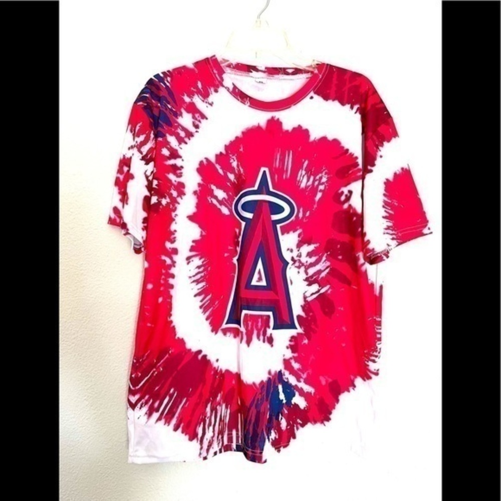 DRAFT KINGS  Ángels red tie dye t-shirt-XL